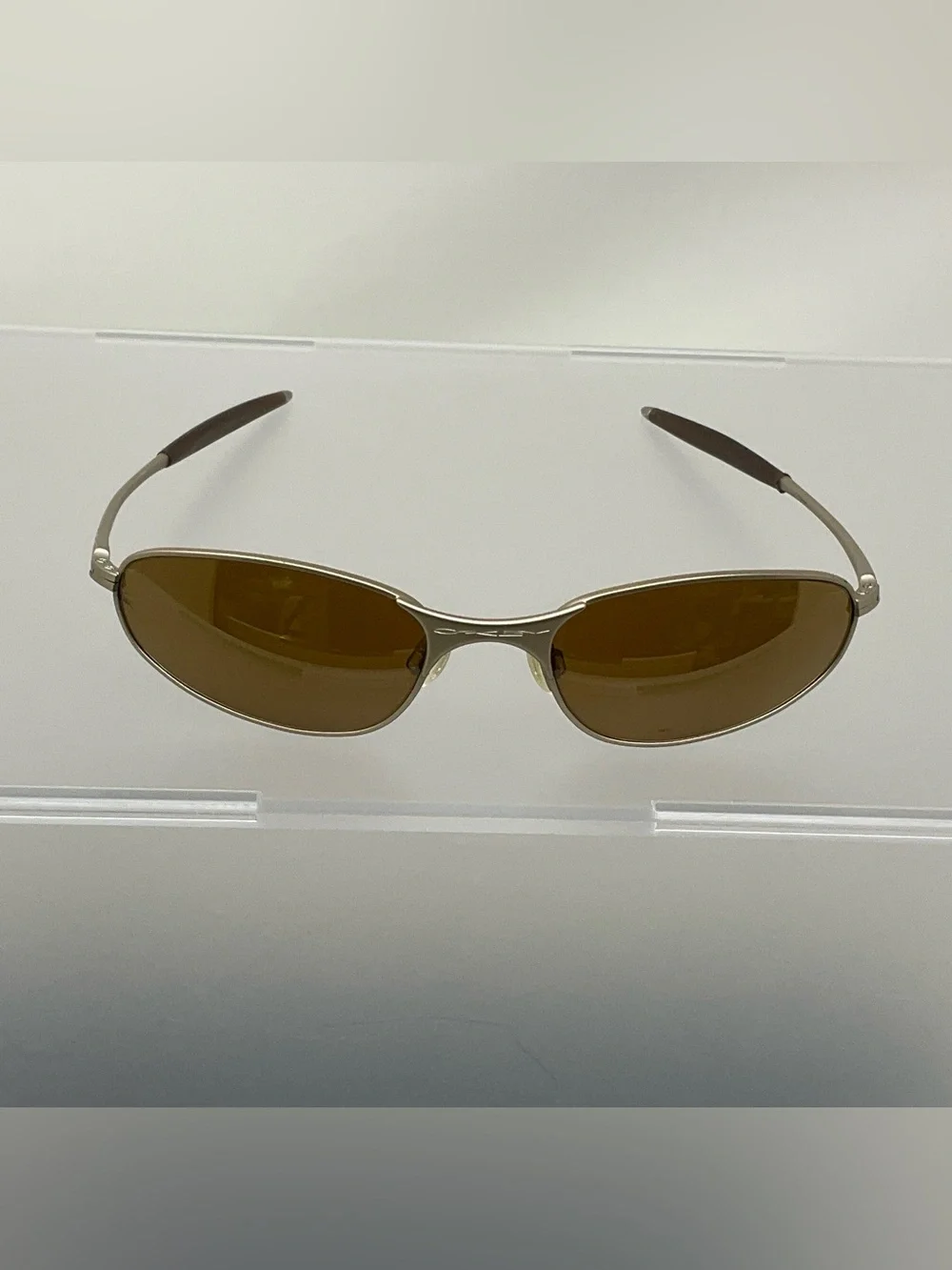 Vintage Oakley A-Wire 2.0 Platinum scratched cracked Lenses frame only
